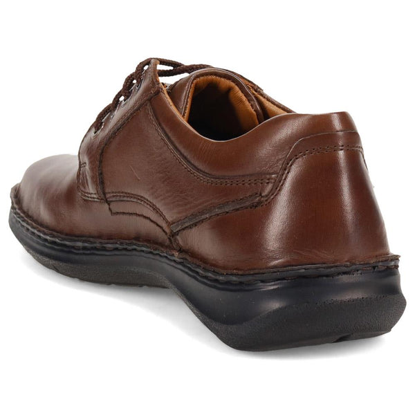 Pavers Smart Leather Lace-Up Shoes - Dark Brown