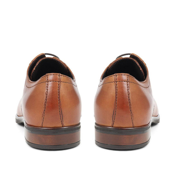 Pavers Smart Leather Lace-Up Shoes - Tan