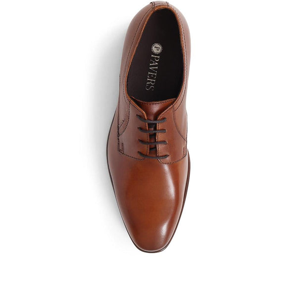 Pavers Smart Leather Lace-Up Shoes - Tan