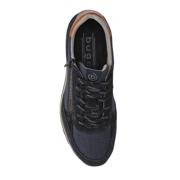 Pavers Smart Leather Lace-Up Trainers - Navy