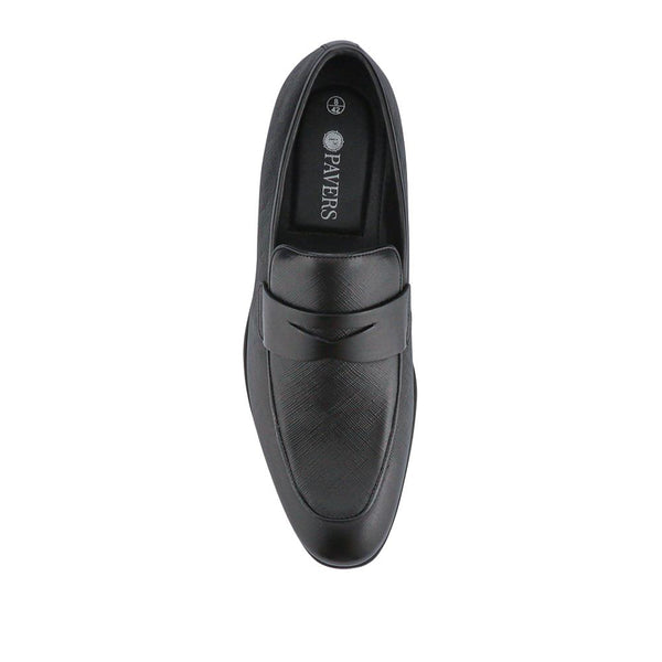 Pavers Smart Leather Slip-On Shoes - Black