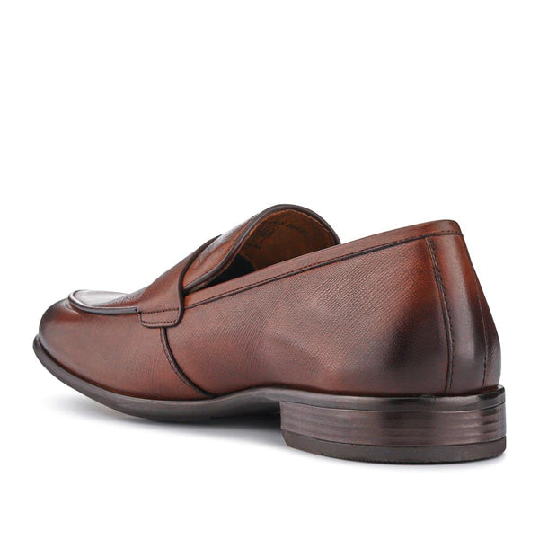 Pavers Smart Leather Slip-On Shoes - Brown