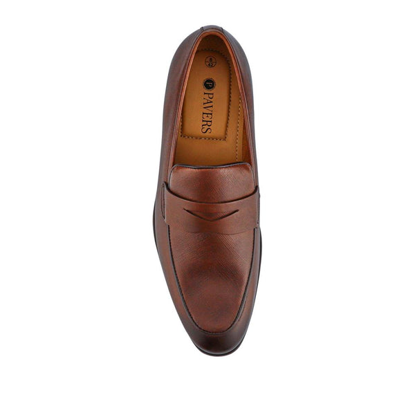 Pavers Smart Leather Slip-On Shoes - Brown