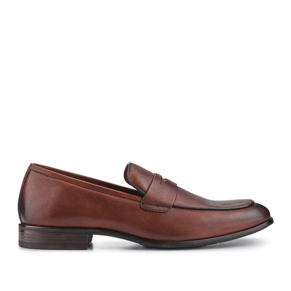 pavers Smart Leather Slip-On Shoes - Brown