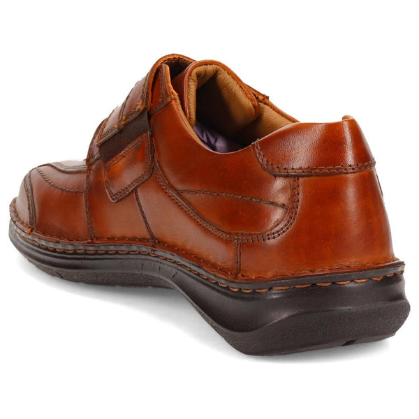Pavers Smart Leather Touch-Fasten Shoes - Cognac