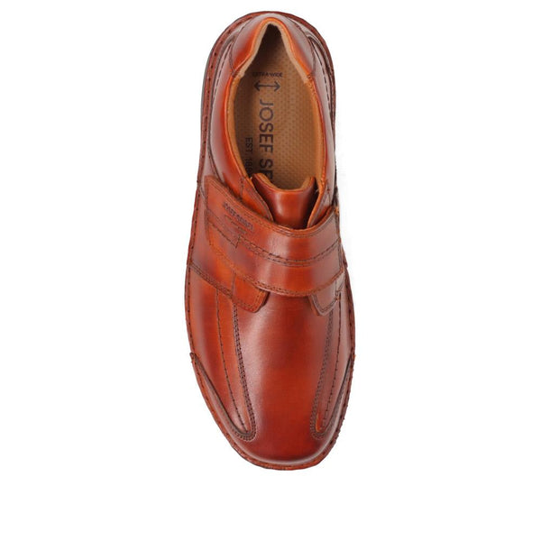 Pavers Smart Leather Touch-Fasten Shoes - Cognac