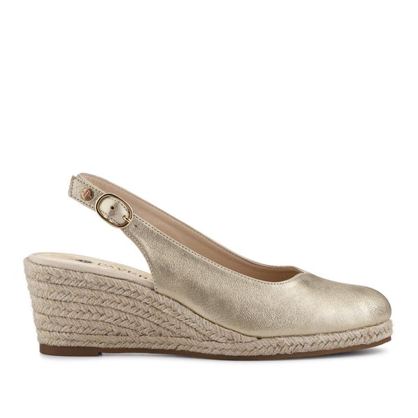 pavers Smart Slingback Espadrilles - Gold