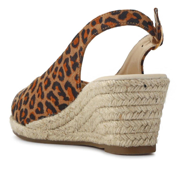 Pavers Smart Slingback Espadrilles - Leopard