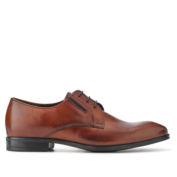 pavers Smart Wide Fit Leather Lace-Up Shoes - Brown