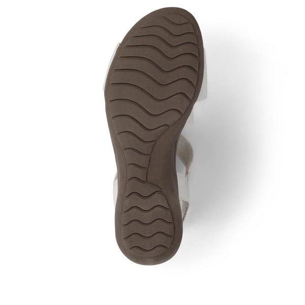 Pavers Soft Strap Slip-On Sandals - Silver Shimmer