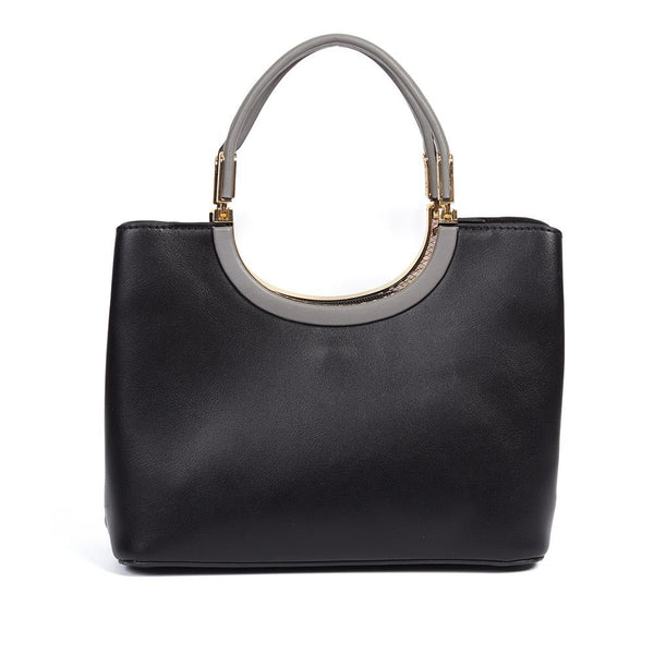 pavers Spacious Handbag - Black-Grey