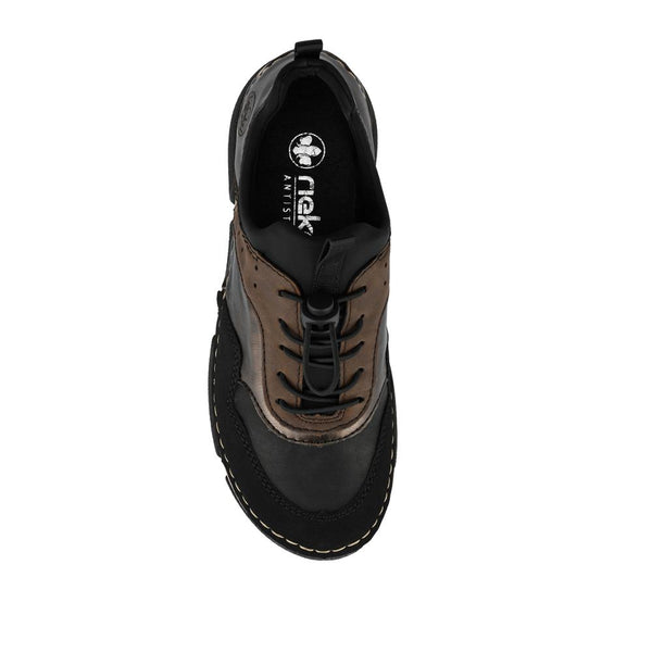 Pavers Sporty Lace-Up Trainers - Black Multi