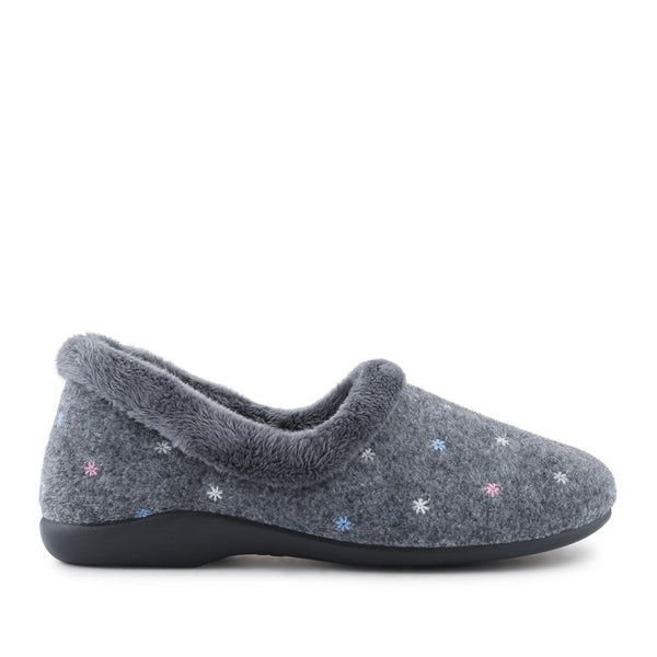 pavers Star Pattern Full Slippers - Grey