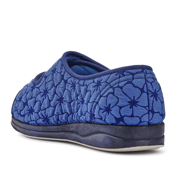 Pavers Strapped Memory Foam Slippers - Navy