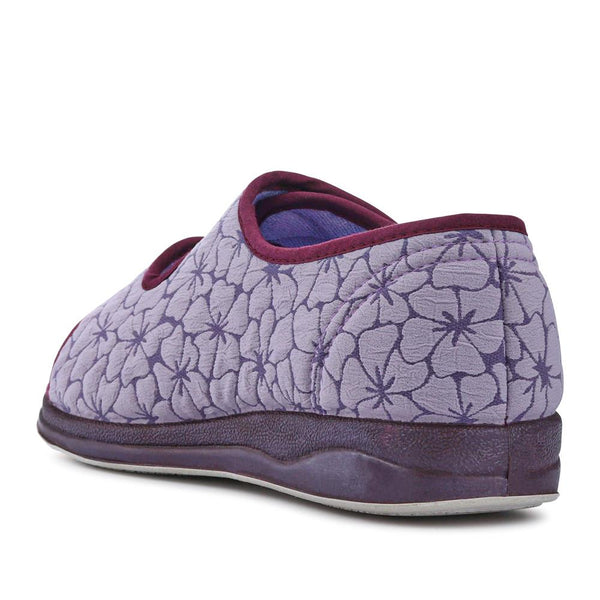 Pavers Strapped Memory Foam Slippers - Purple