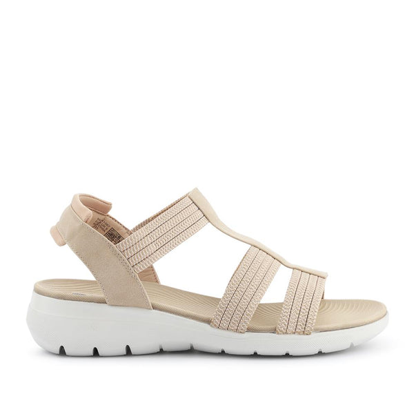 pavers Strappy Elasticated Slip-On Sandals - Beige