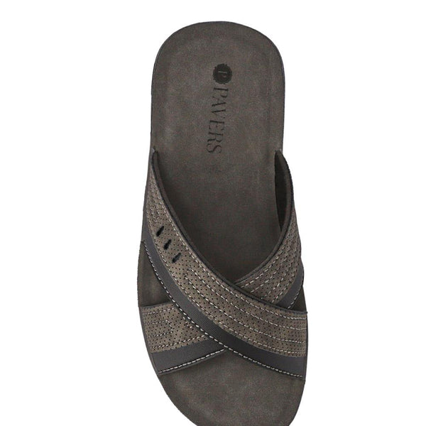 Pavers Strappy Mule Sandals - Grey