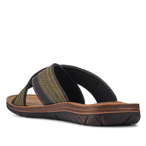 Pavers Strappy Mule Sandals - Khaki