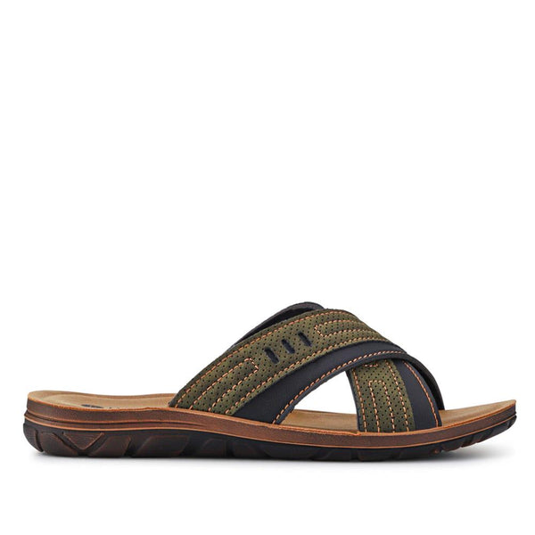 pavers Strappy Mule Sandals - Khaki