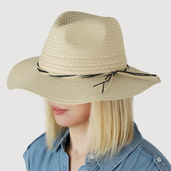 Pavers Straw Sun Hat - Beige-Black
