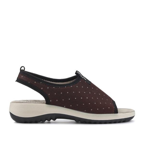 pavers Stretchy Slingback Sandals - Black