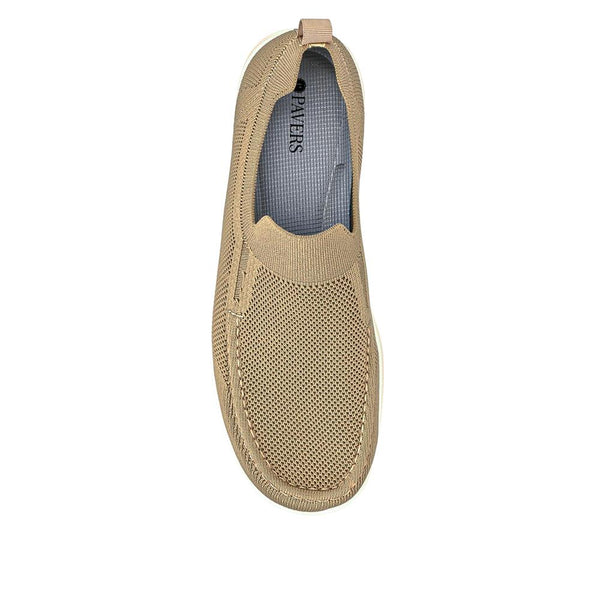 Pavers Stretchy Slip-On Shoes - Beige