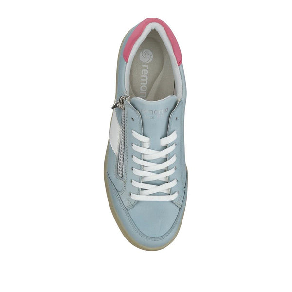 Pavers Striped Leather Trainers - Blue
