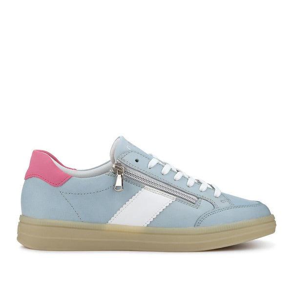 pavers Striped Leather Trainers - Blue