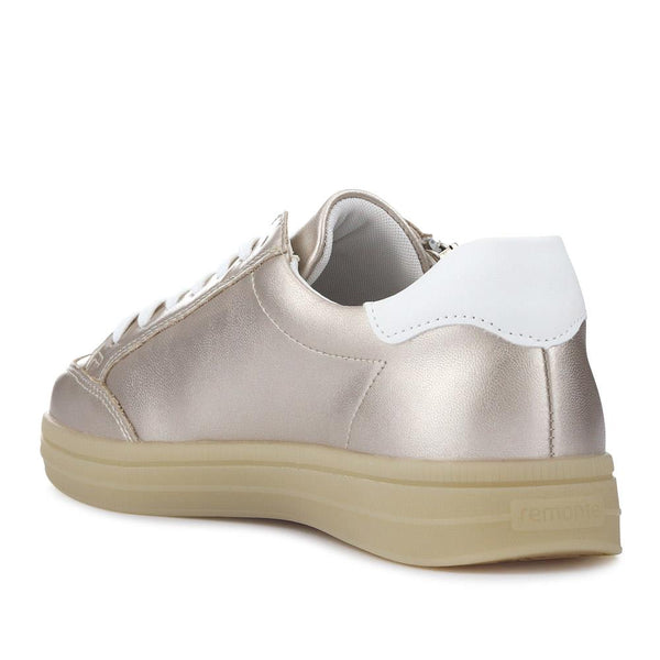 Pavers Striped Leather Trainers - Metallic