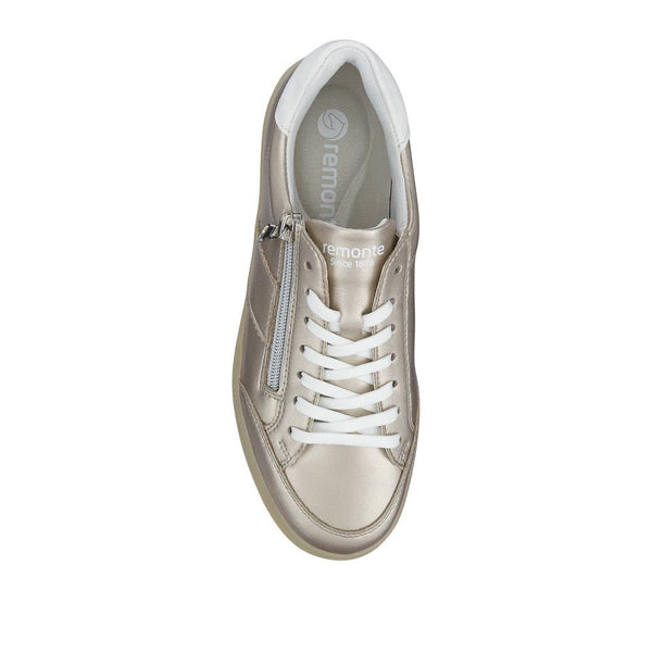 Pavers Striped Leather Trainers - Metallic