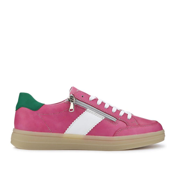 pavers Striped Leather Trainers - Pink