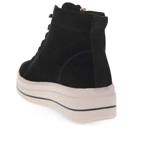Pavers Suede Dual-Fastening Trainers - Black