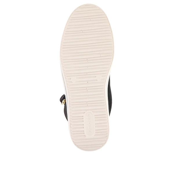 Pavers Suede Dual-Fastening Trainers - Black