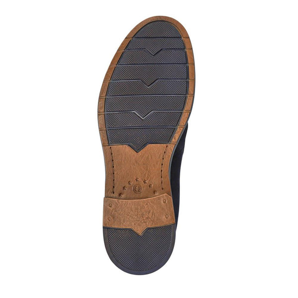 Pavers Suede Leather Penny Loafers - Navy
