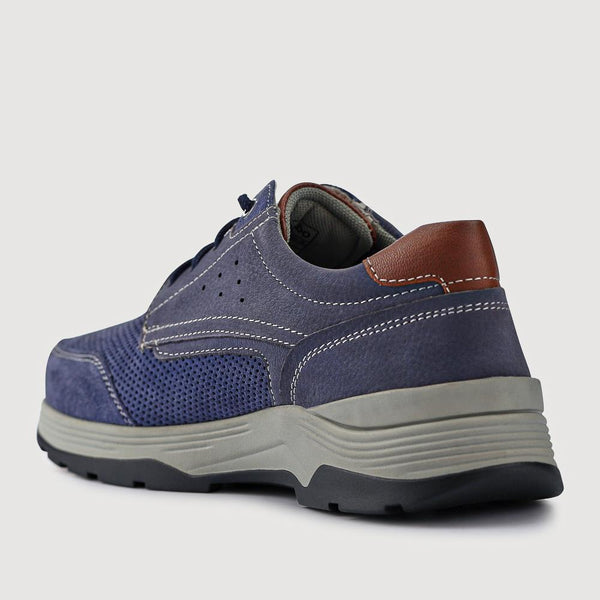 Pavers Suede Trainers - Navy-Blue