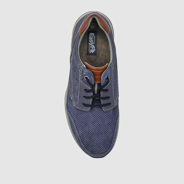 Pavers Suede Trainers - Navy-Blue