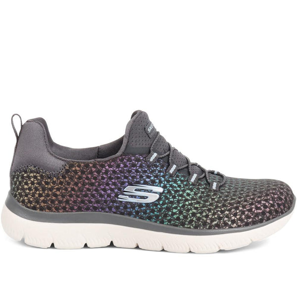 pavers Summit - Glowing Iris Vegan Trainers - Charcoal