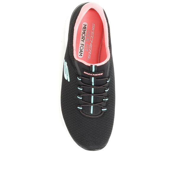 Pavers Summits Slip-On Trainers - Black-Pink