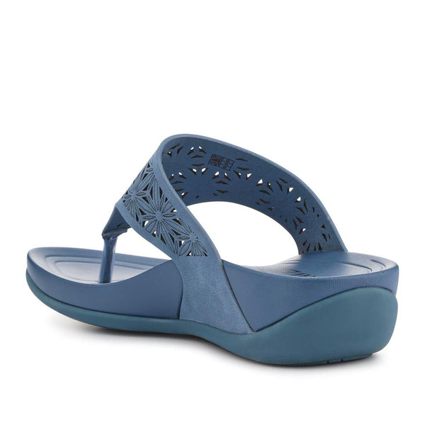 pavers Tall-Heeled Toe-Post Sandals - Blue