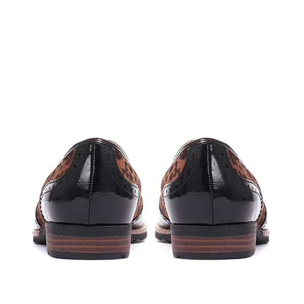 Pavers Tassel Loafers - Black-Leopard