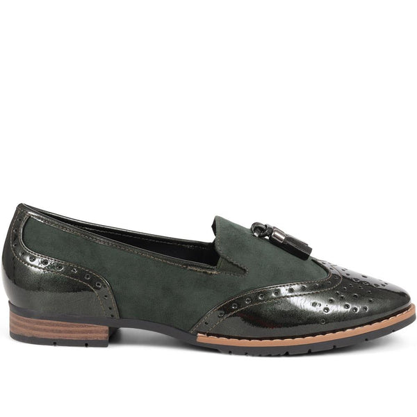 Pavers Tassel Loafers - Khaki