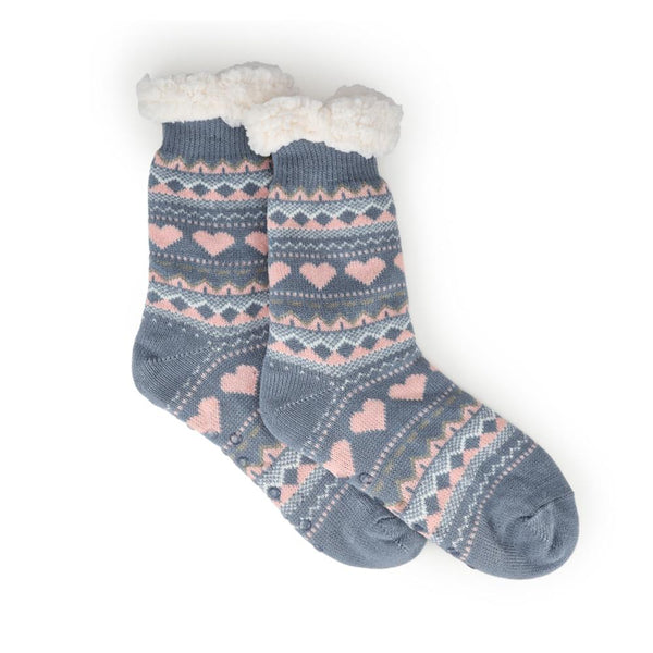 Pavers Thick Cosy Ladies Socks - Blue Multi