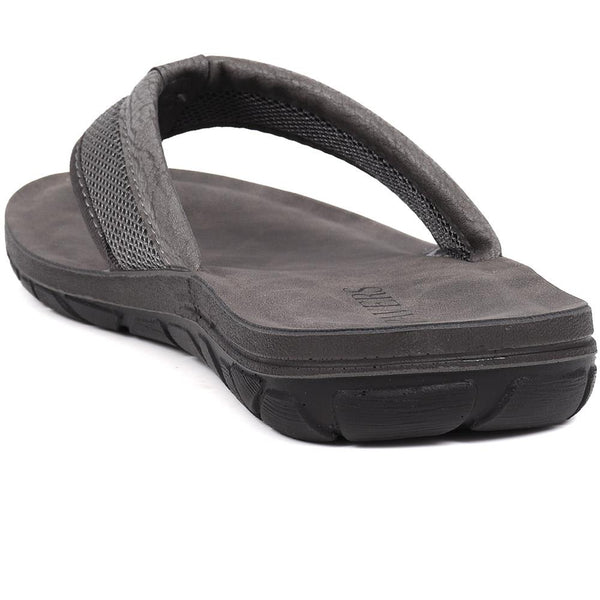 Pavers Toe-Post Flat Sandals - Grey