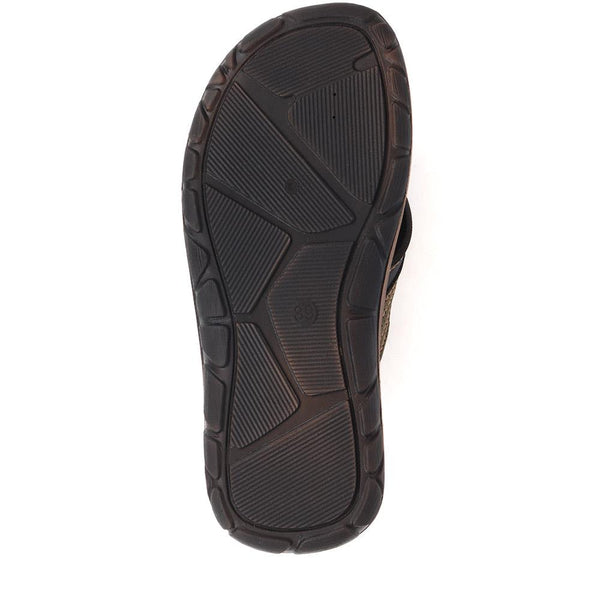 Pavers Toe-Post Sandals - Brown
