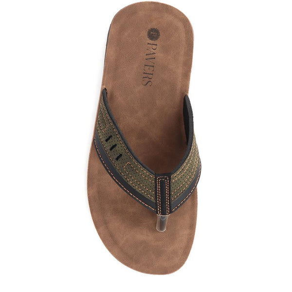 Pavers Toe-Post Sandals - Brown