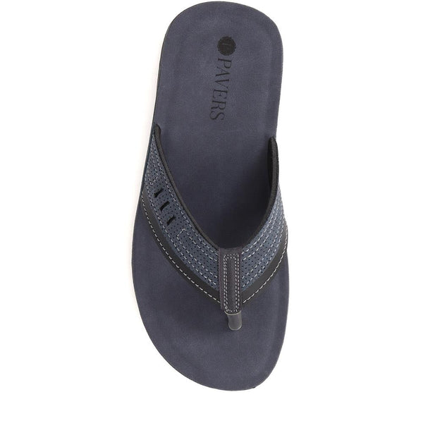 Pavers Toe-Post Sandals - Navy
