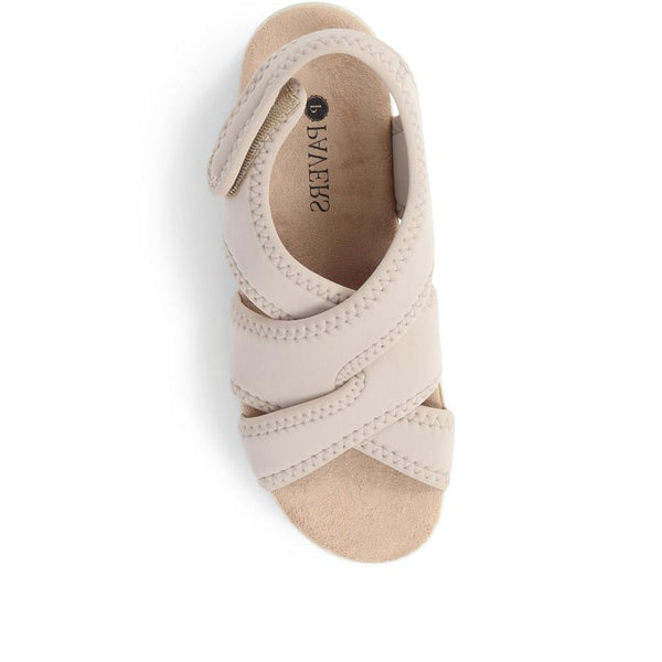Pavers Touch-Fasten Casual Sandals - Beige