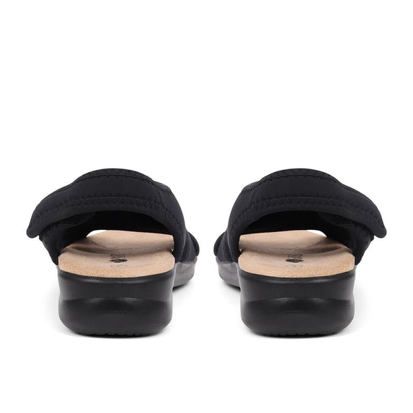 Pavers Touch-Fasten Casual Sandals - Black