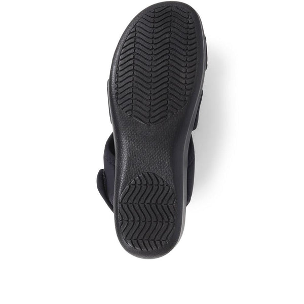 Pavers Touch-Fasten Casual Sandals - Black