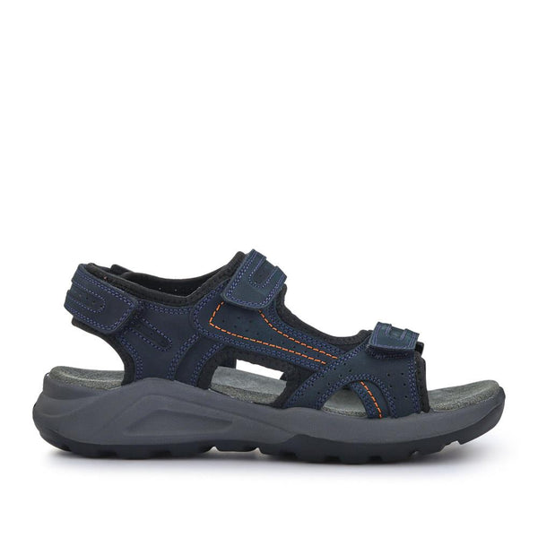 pavers Touch-Fasten Leather Sandals - Navy